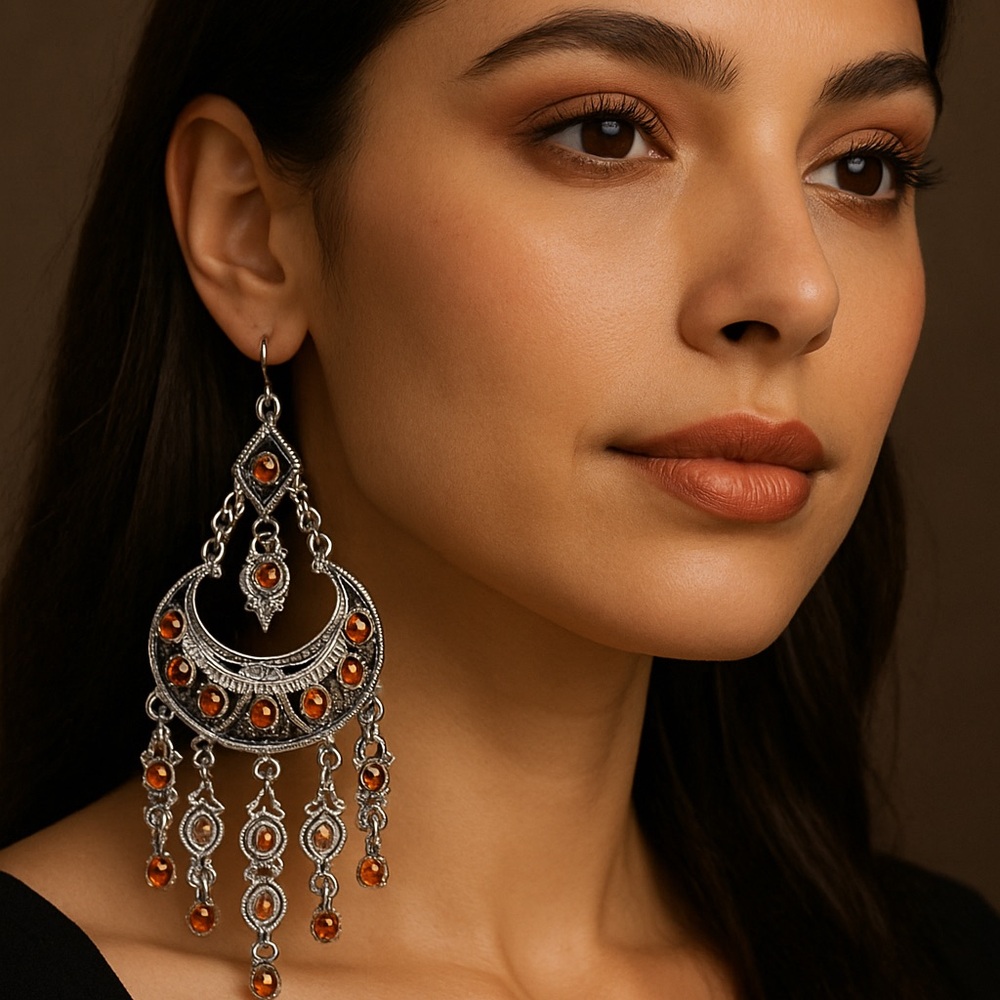 Al Jaber – Desert Ember Statement Earrings